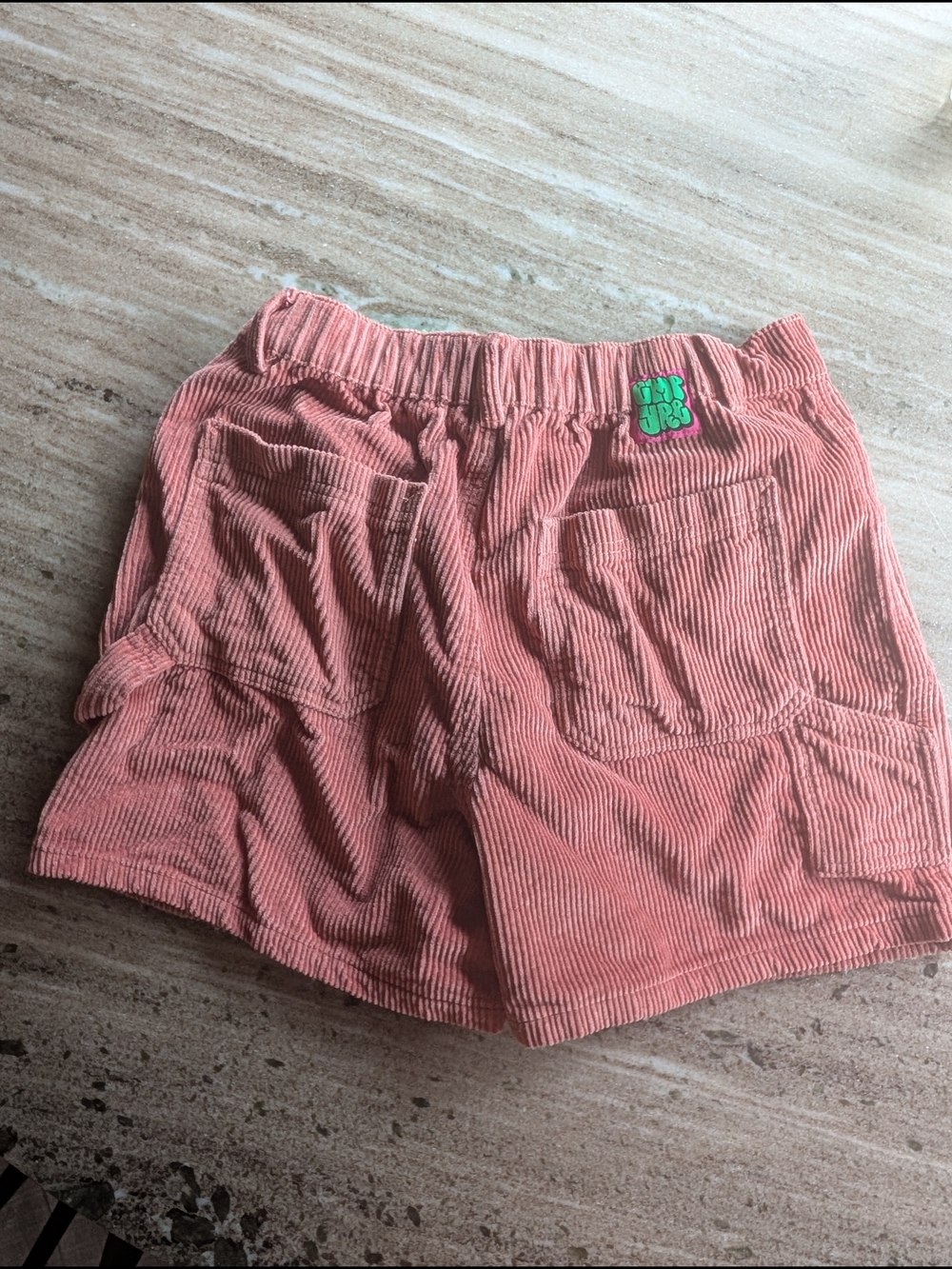 Empyre Mauve-Pink High-Waist Corduroy Shorts - Picture 6 of 7